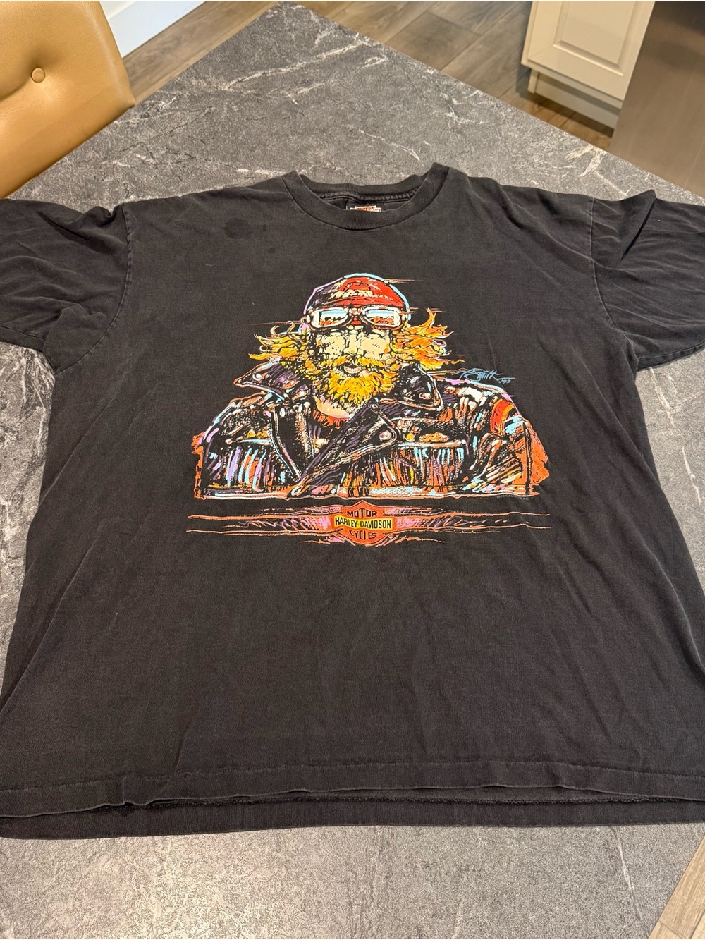 Vintage Harley Davidson Paul Smith tee shirt black 90s men’s XL Holoubek - Picture 2 of 11